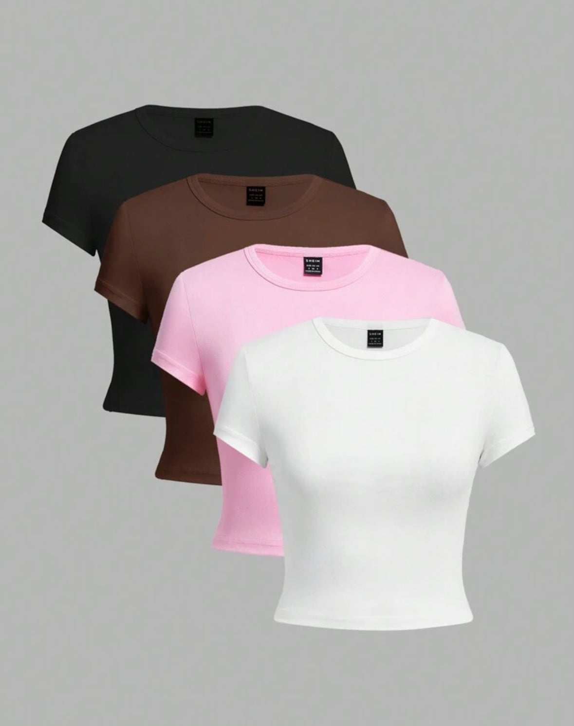 SHEIN EZwear - 4 pièces/set T-shirt moulant