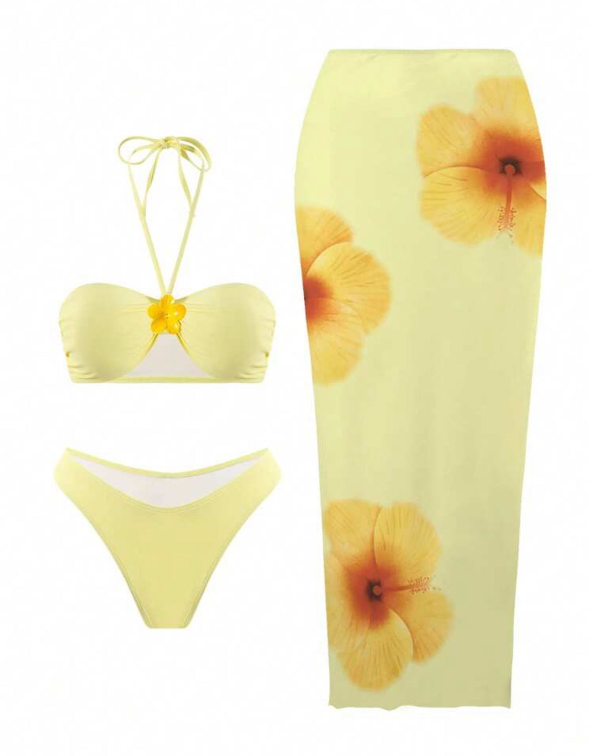 Swim Oasis - 3 pièces/lot Top de bikini sexy à col ras-du-cou