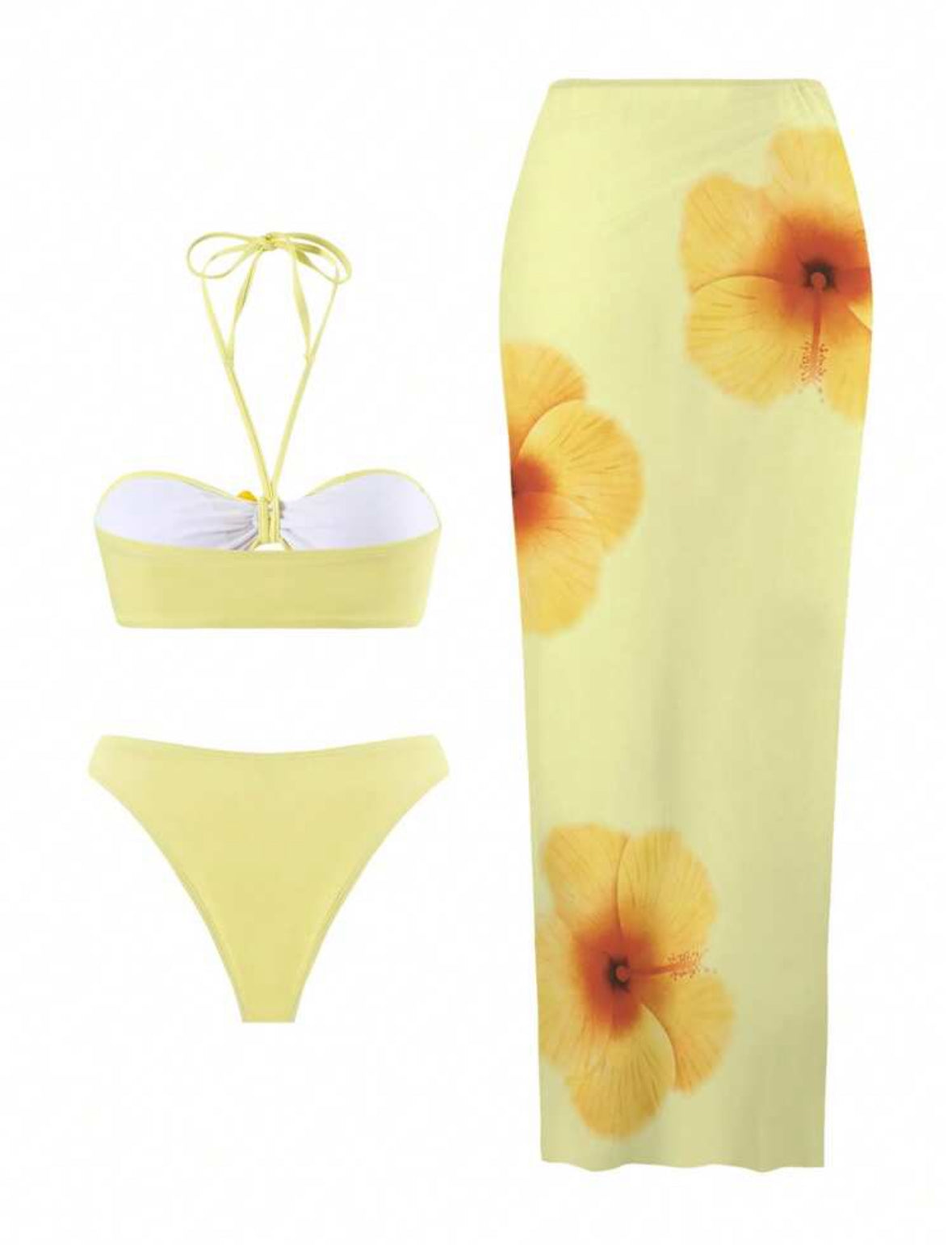 Swim Oasis - 3 pièces/lot Top de bikini sexy à col ras-du-cou