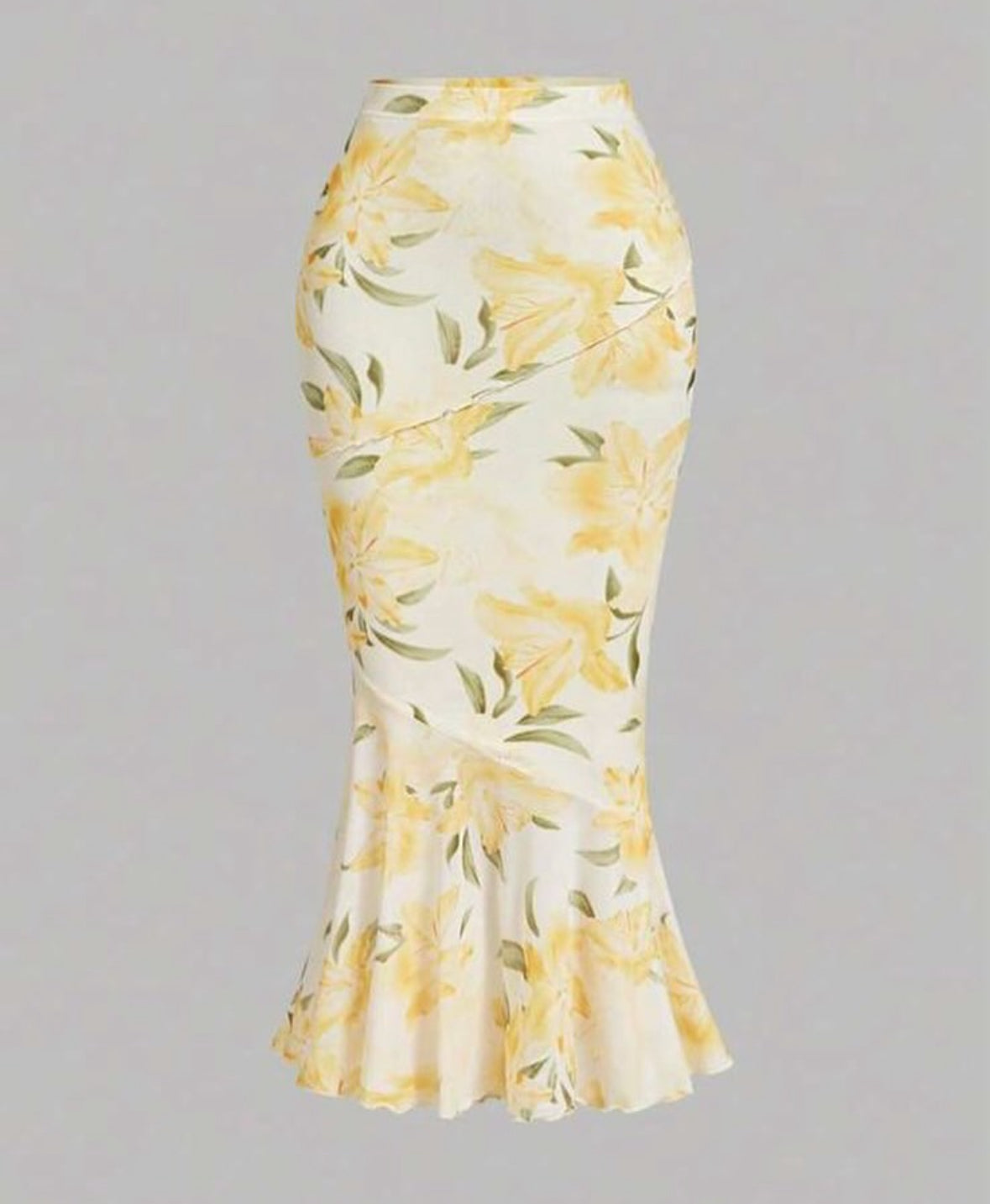 SHEIN MOD Jupe élégante à ourlet de sirène avec imprimé floral