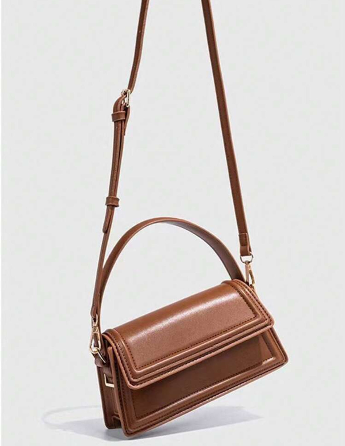 Sac carré petit pour femme, en matériau PU