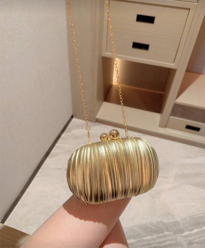 Sac de soirée minimaliste, plissé et scintillant