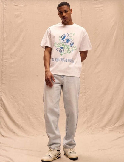 Musero T-shirt à imprimé floral surdimensionné, style de rue
