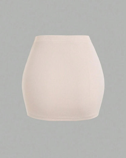 Shein Sweetra - Jupe courte à taille froncée et à cordon