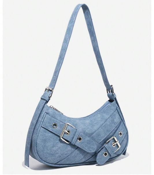 Sac à Épaule vintage avec Effet Denim