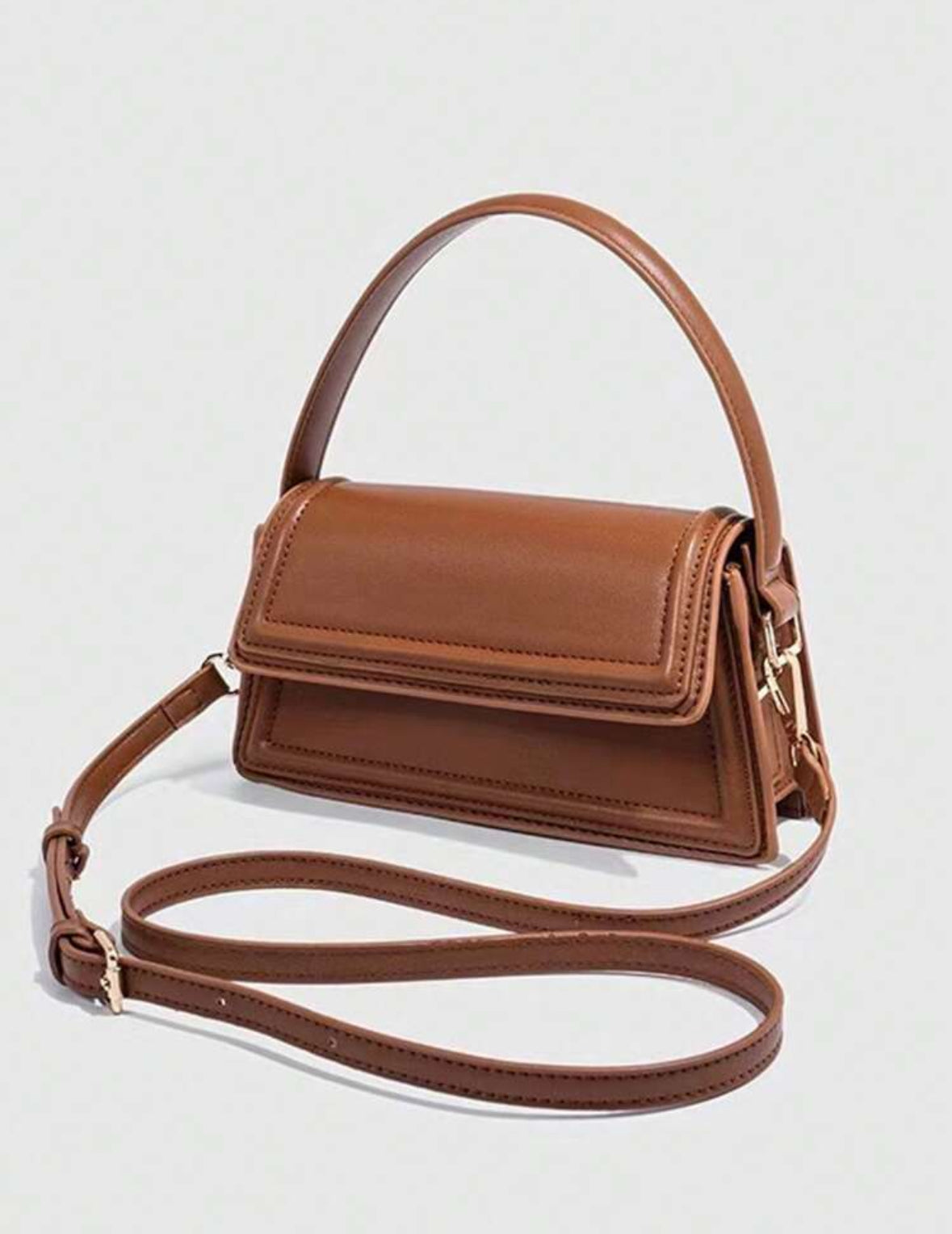 Sac carré petit pour femme, en matériau PU