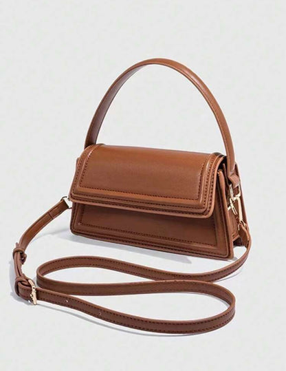 Sac carré petit pour femme, en matériau PU
