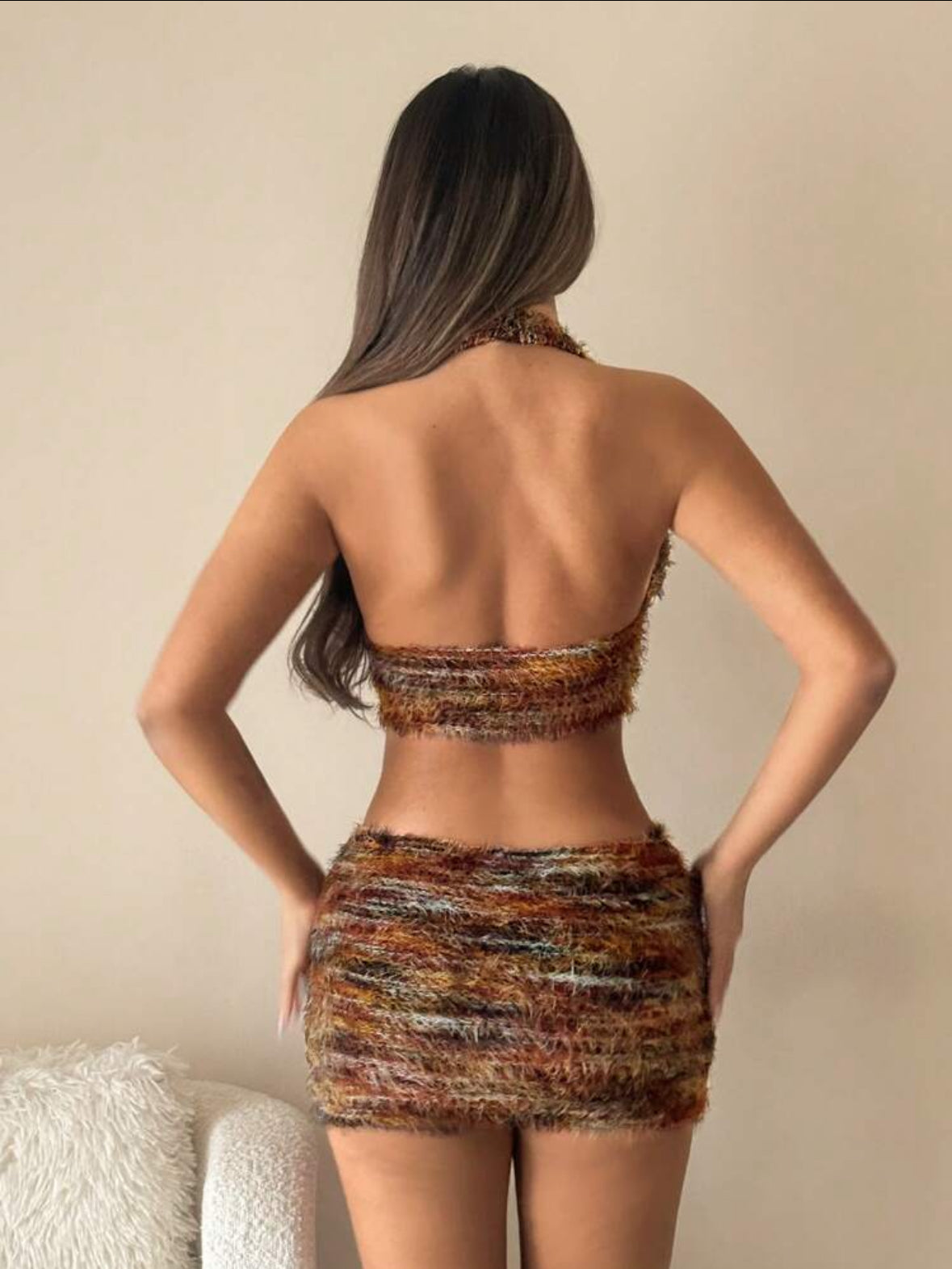 SHEIN ICON - 2 pièces Y2k Ensemble top court rayé