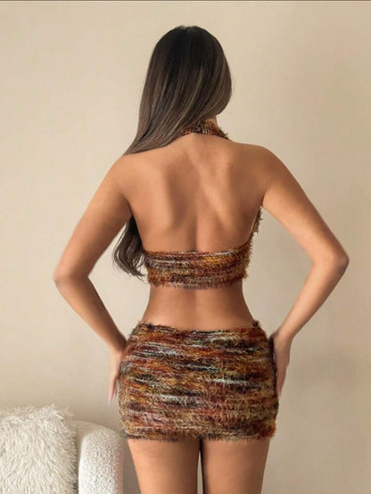 SHEIN ICON - 2 pièces Y2k Ensemble top court rayé