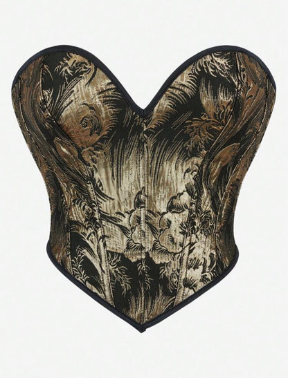 Top corset sans bretelles, caraco façonneur de la silhouette
