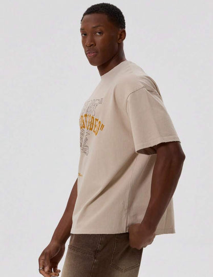 Musero - T-shirt graphique surdimensionné avec slogan