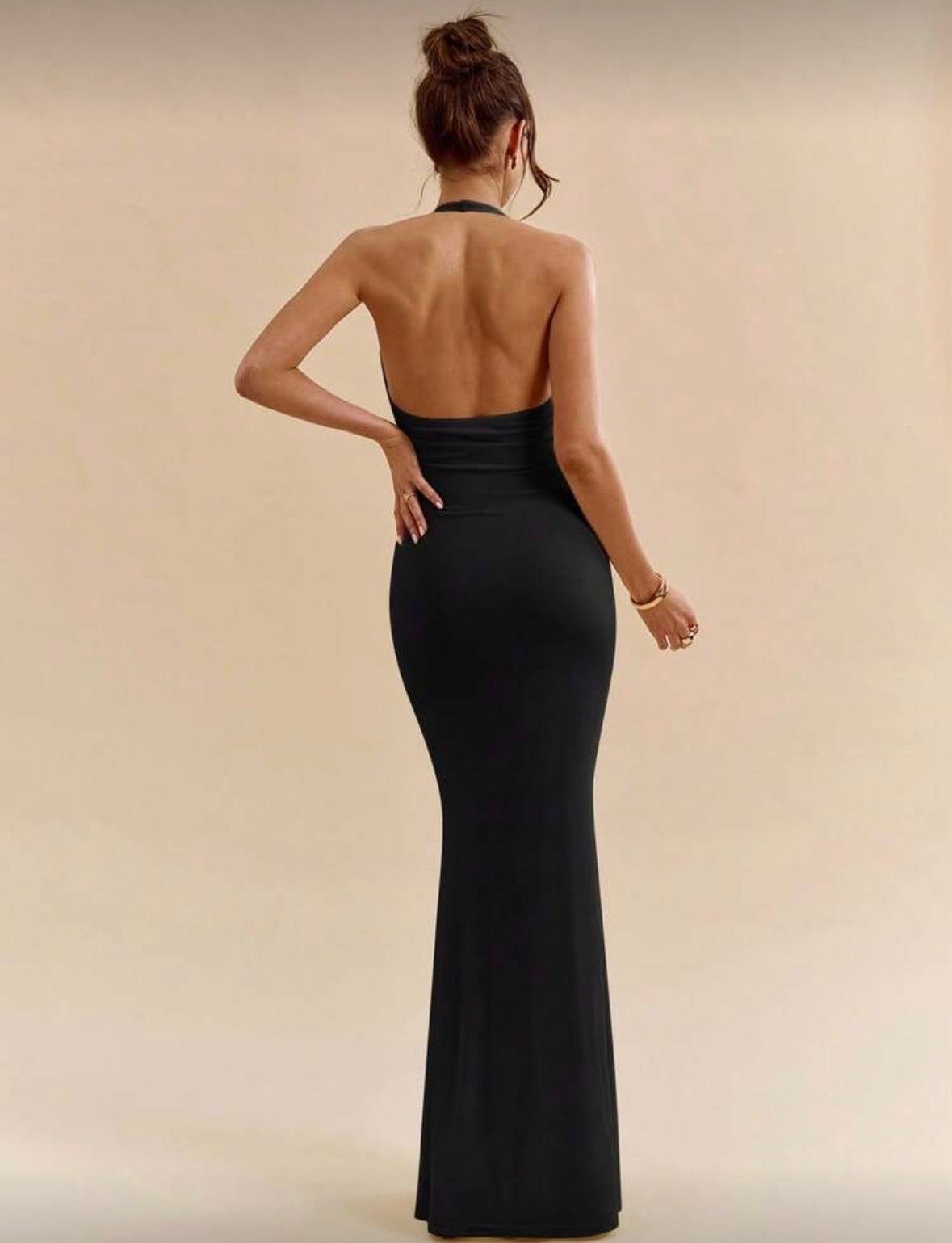 SHEIN BAE - Robe maxi élégant e à col en V profond