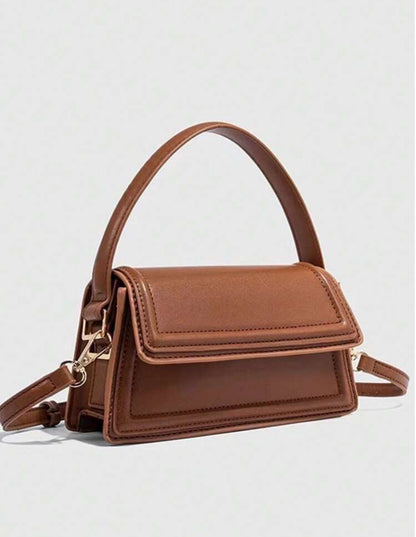 Sac carré petit pour femme, en matériau PU