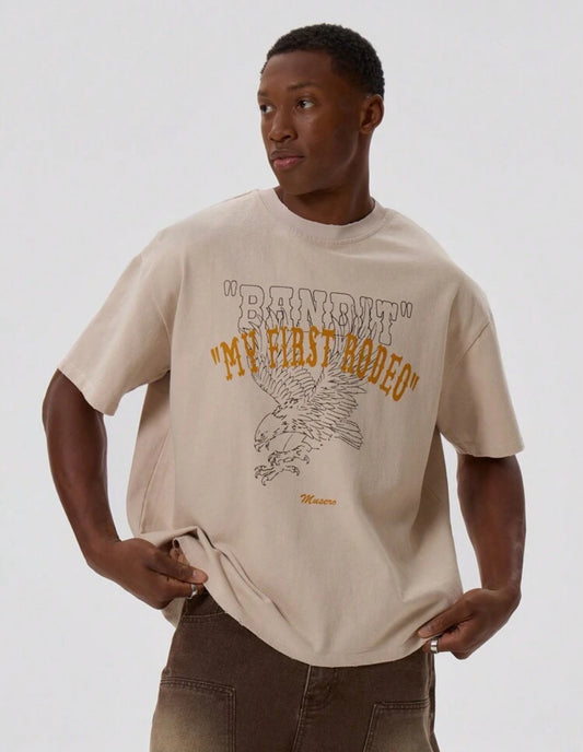 Musero - T-shirt graphique surdimensionné avec slogan