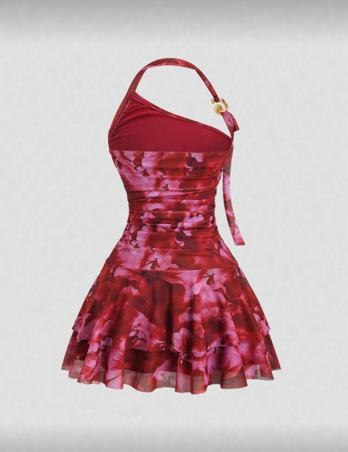 Sweetra - Robe mini évasée avec dos ouvert