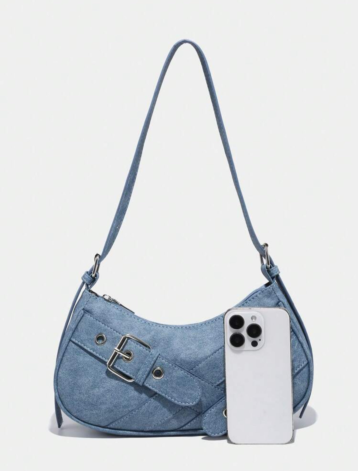 Sac à Épaule vintage avec Effet Denim