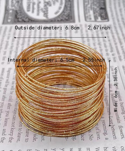 Lot de 60 bracelets dorés