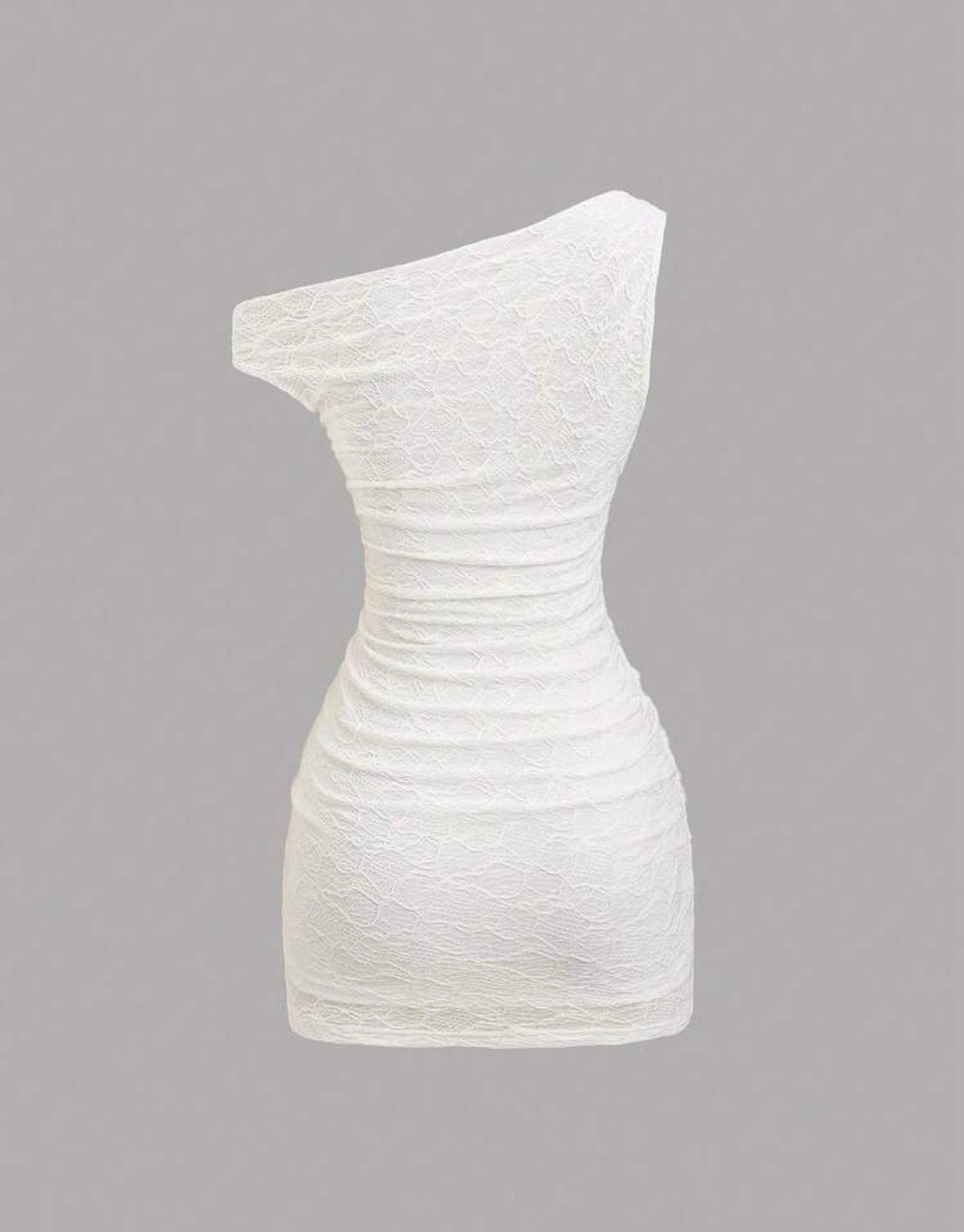 Sweetra - Robe de vacances plissée en tissu texturé à épaule asymétrique sexy Y2K