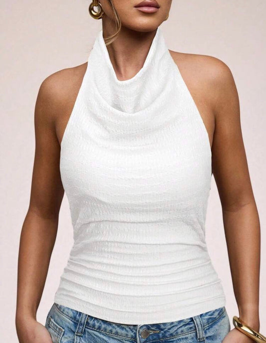 SHEIN BAE - Débardeur casual femme dos nu couleur unie