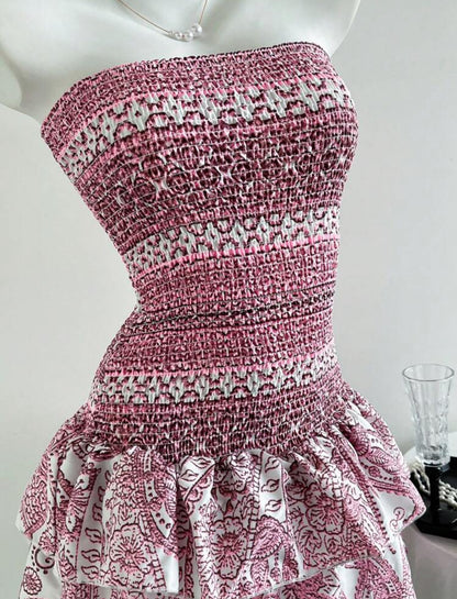 Elamini - Robe bandeau
imprimée décontractée pour les vacances