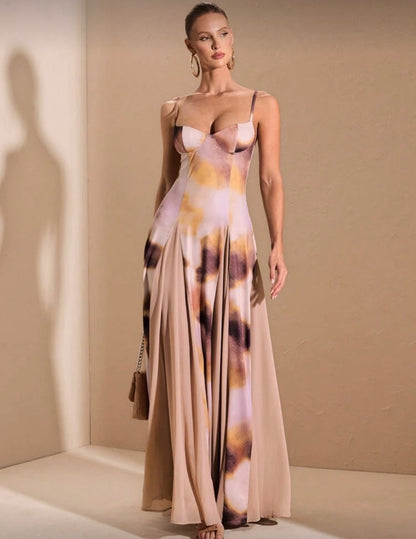 SHEIN BAE - Robe à imprimé dégradé avec ourlet surdimensionné
