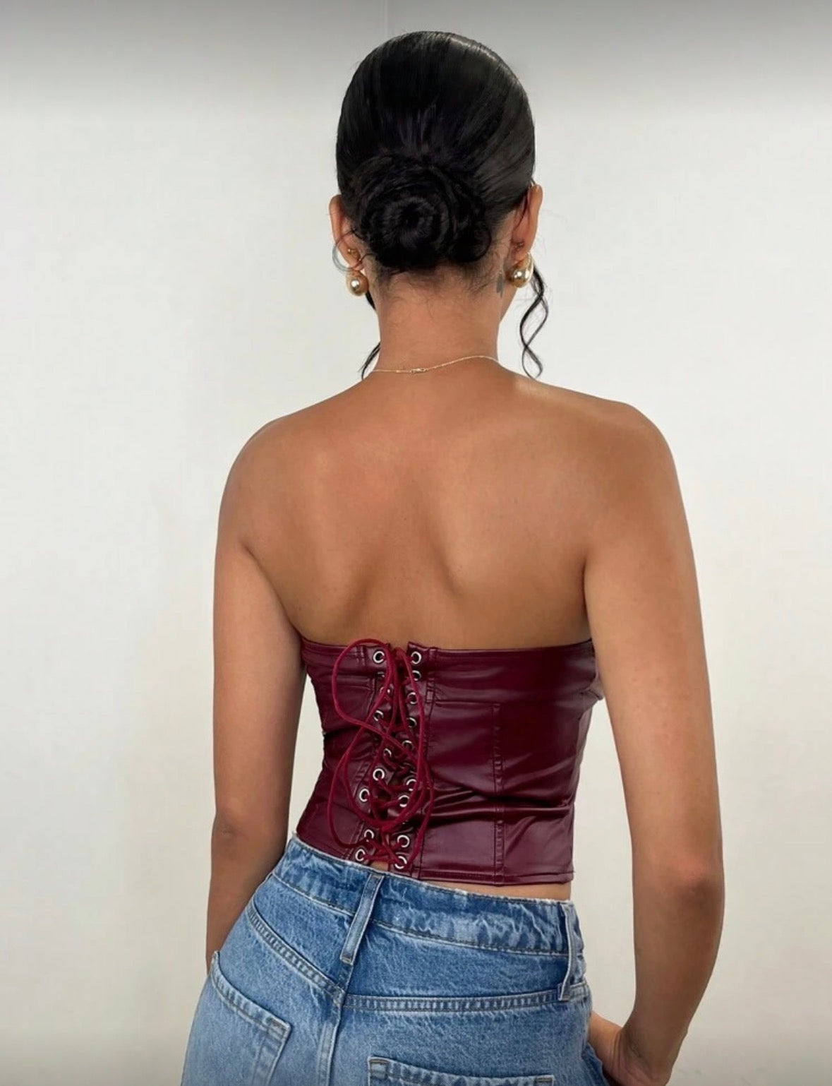 Shein BAE - Top bandeau ajusté en PU