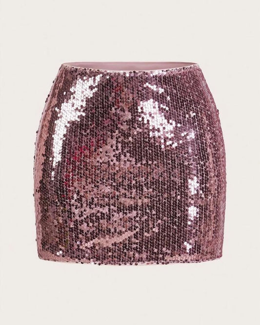 SHEIN ICON - Jupe élégante minimaliste avec décorations de sequins