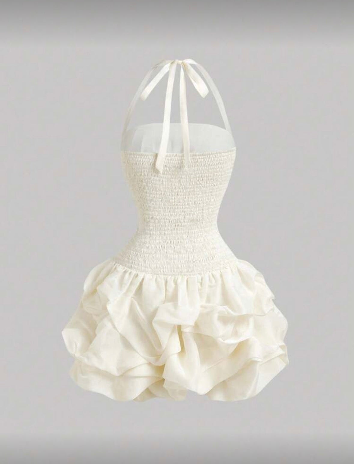 SHEIN MOD - Robe mini en organza à volants ajustée et froncée