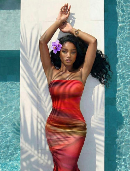 Slaydiva - robe d'été de style bohème Ibiza buster