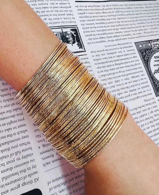Lot de 60 bracelets dorés