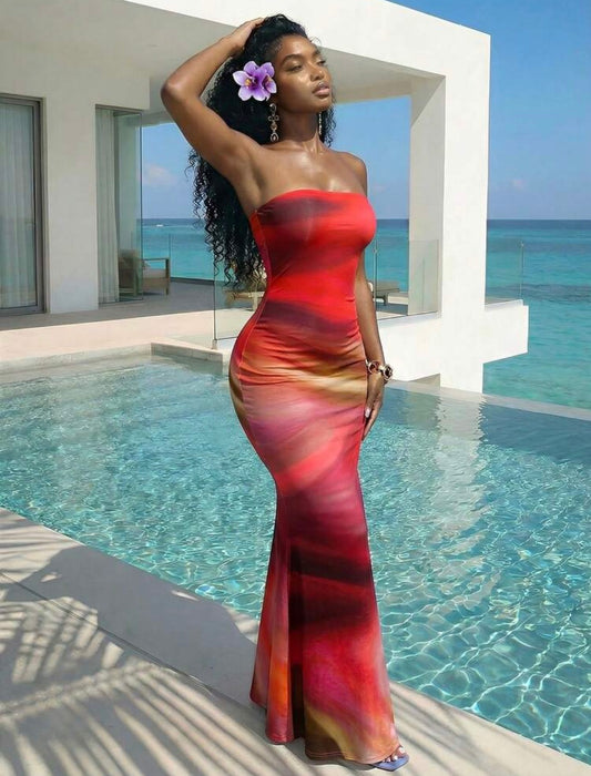 Slaydiva - robe d'été de style bohème Ibiza buster