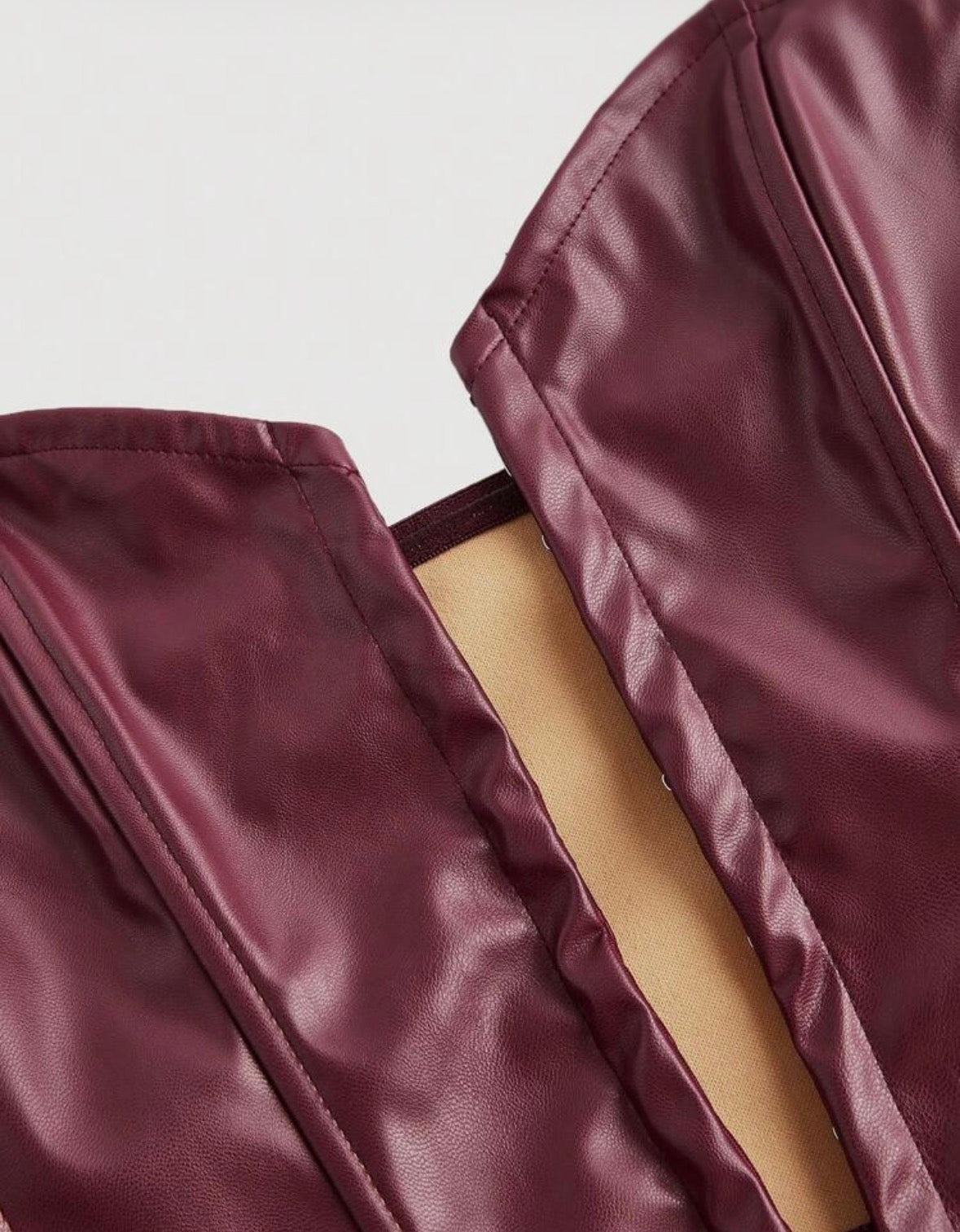 SHEIN MOD - Top de corset en PU massif