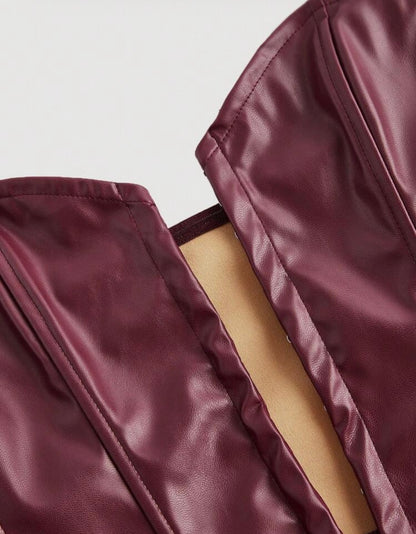 SHEIN MOD - Top de corset en PU massif