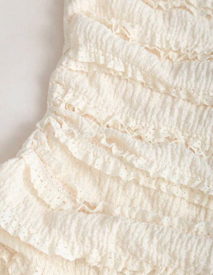 SHEIN Sweetro - Robe texturée avec fente et liens à la poitrine